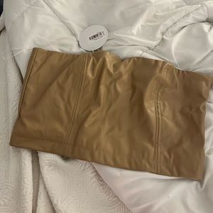 Princess Polly: Hailey Top (Strapless Pleather Corset)